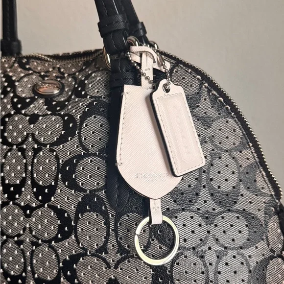 Coach Black and Gray Signature Satchel - Picture 2 of 7